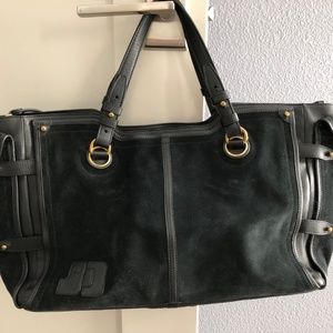 Jerome Dreyfuss Pebbled Leather/Suede tote bag